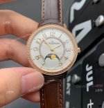 ZF Factory Replica Jaeger Lecoultre Rendez Vous Moon Serenity Ladies Watch Rose Gold White Face